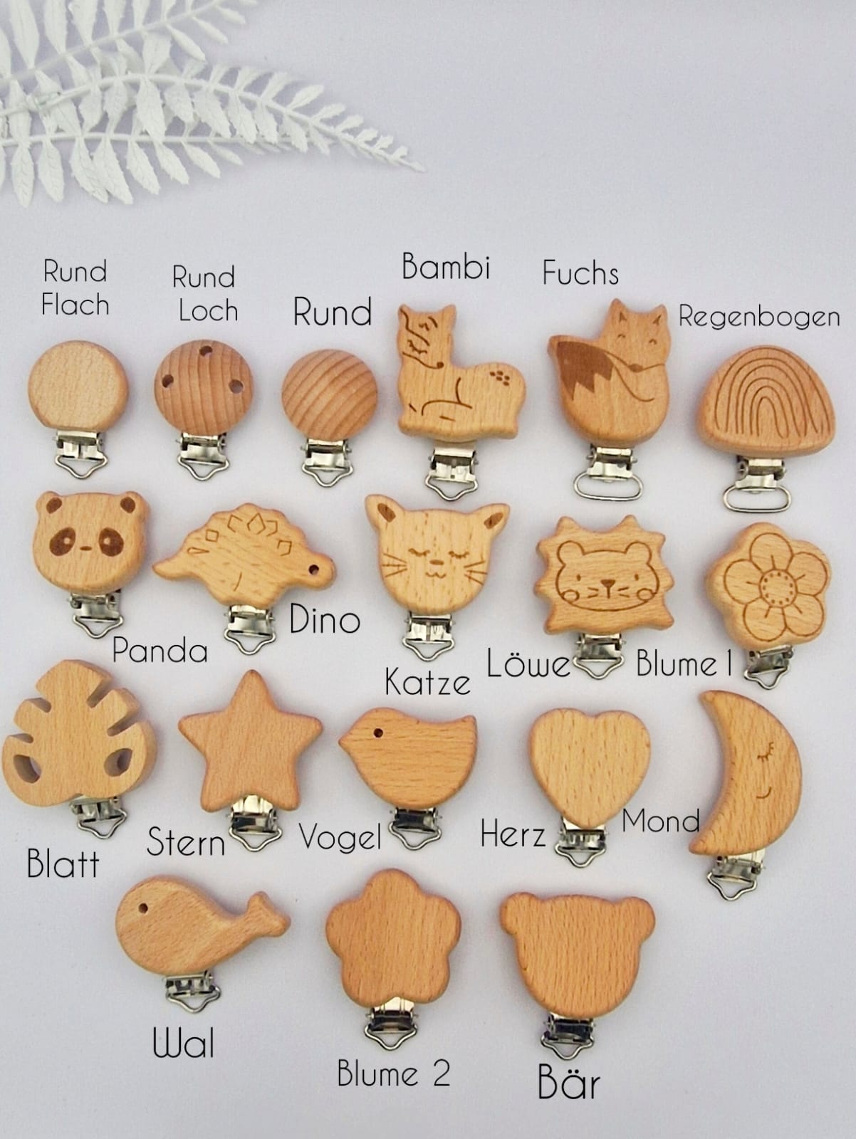 Schnullerkette Herz mit Namen | personalisierbar | Handgemachtes Babygeschenk | Personalisiertes Geschenk | Holzdesign mit Herz