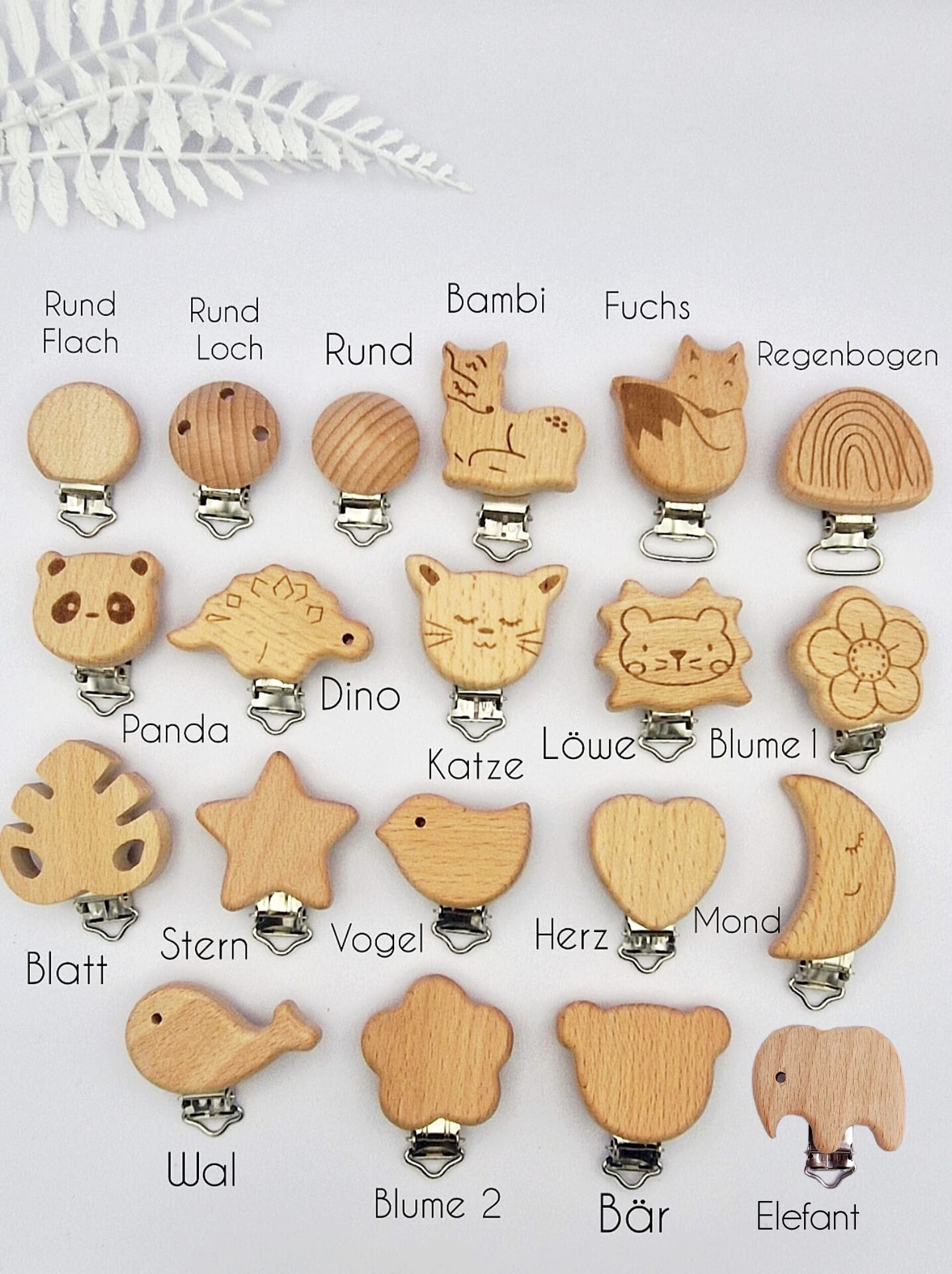 Personalisierte Schnullerkette mit Namen – Baby Mädchen