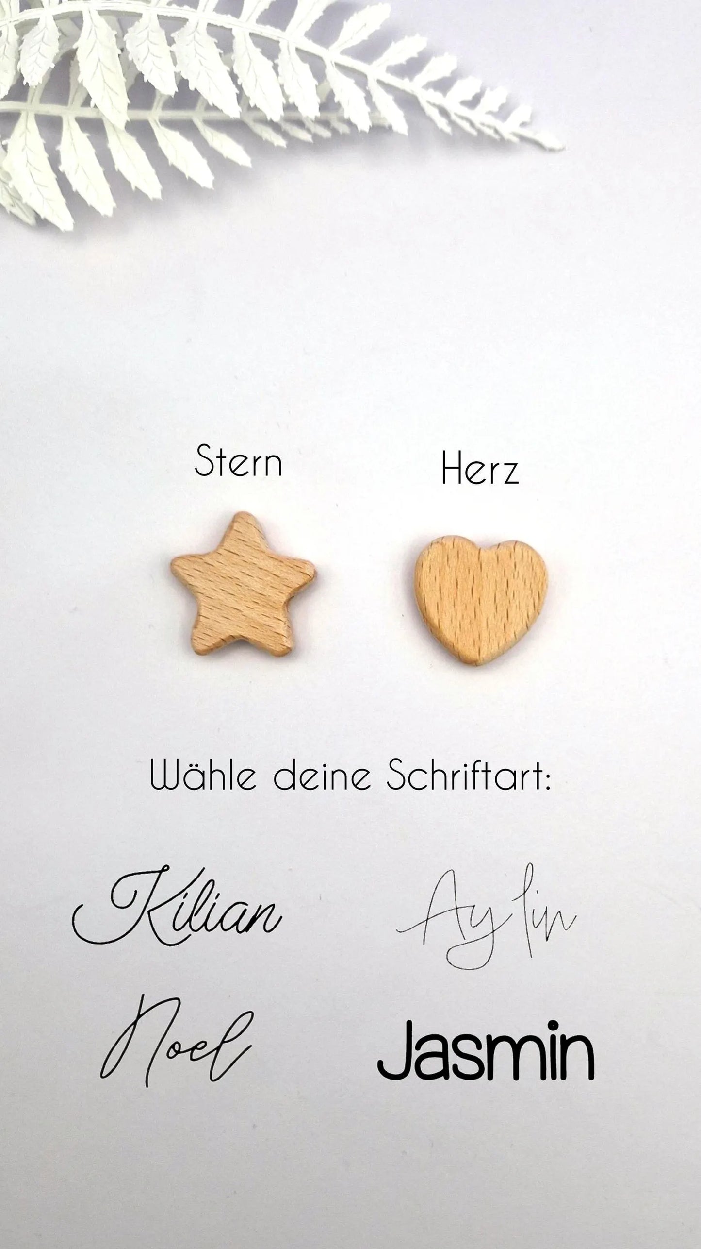 Personalisierte Schnullerkette mit Namen | weiß | Babygeschenk zur Geburt & Taufe | Handgefertigter Schnullerhalter BPA-frei | Mit Namensgravur