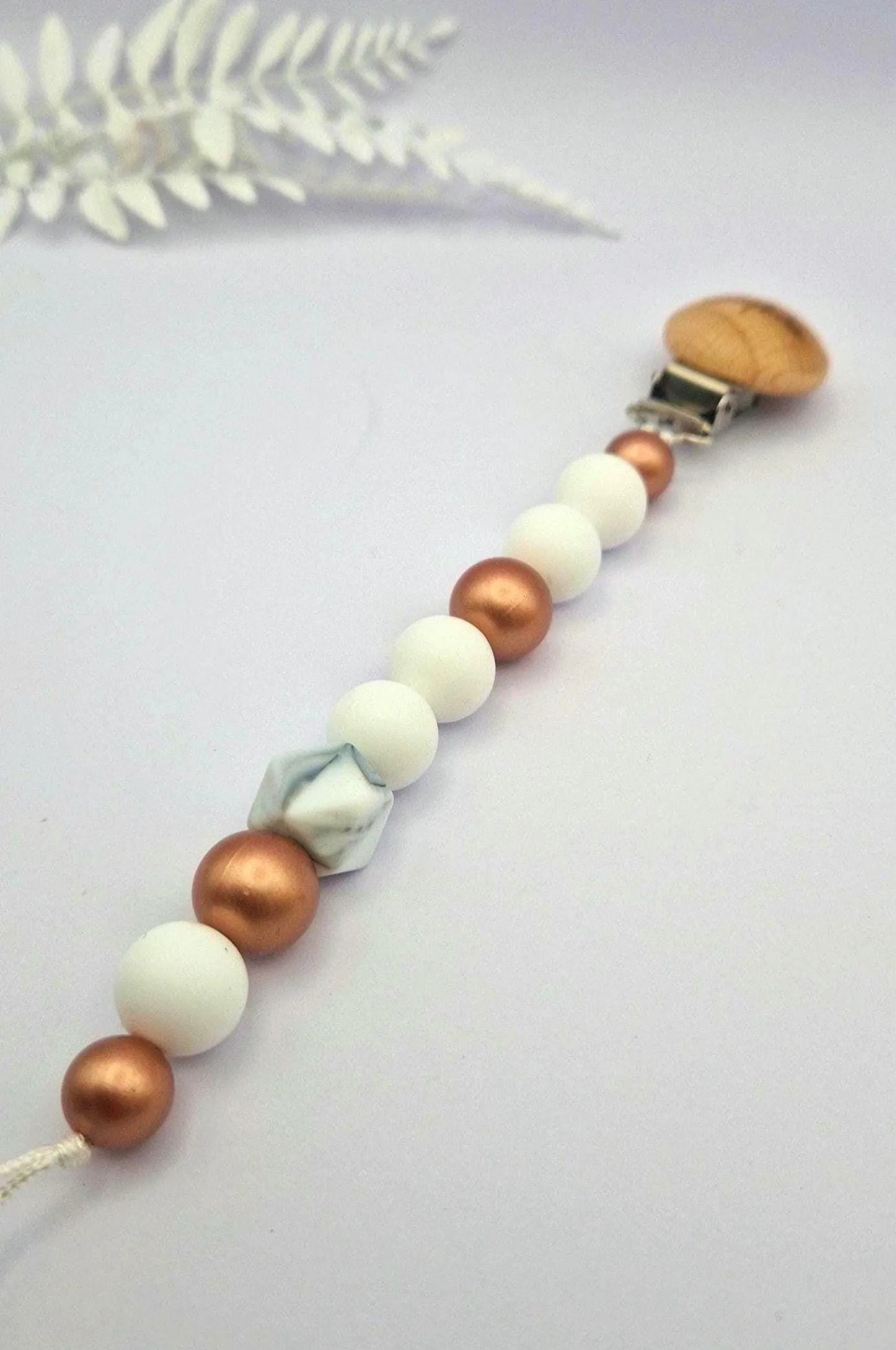 Personalisierte Schnullerkette mit Gravur | Gold, Silber, Roségold | Handgefertigt & personalisiert | Geschenk für Mädchen und Jungen