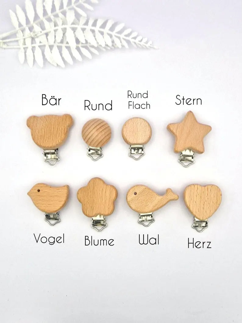 Personalisierte Makramee Schnullerkette – Handgefertigt in Österreich – 100% Baumwolle – Babygeschenk mit Namensgravur