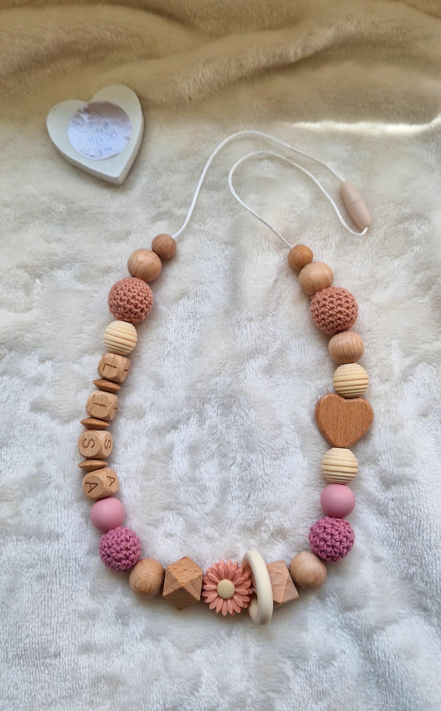 Stillkette mit Namen | Personalisierte Baby Stillkette | Babygeschenk zur Geburt | Geschenke für Mamas | Liebevoll handgefertigt & BPA-frei