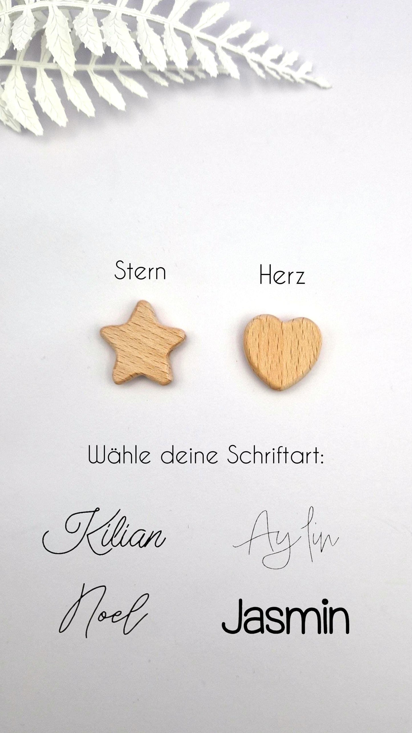 Personalisierte Schnullerkette mit Namen | Grün | Babygeschenk zur Geburt & Taufe | Handgefertigter Schnullerhalter BPA-frei | Mit Namensgravur