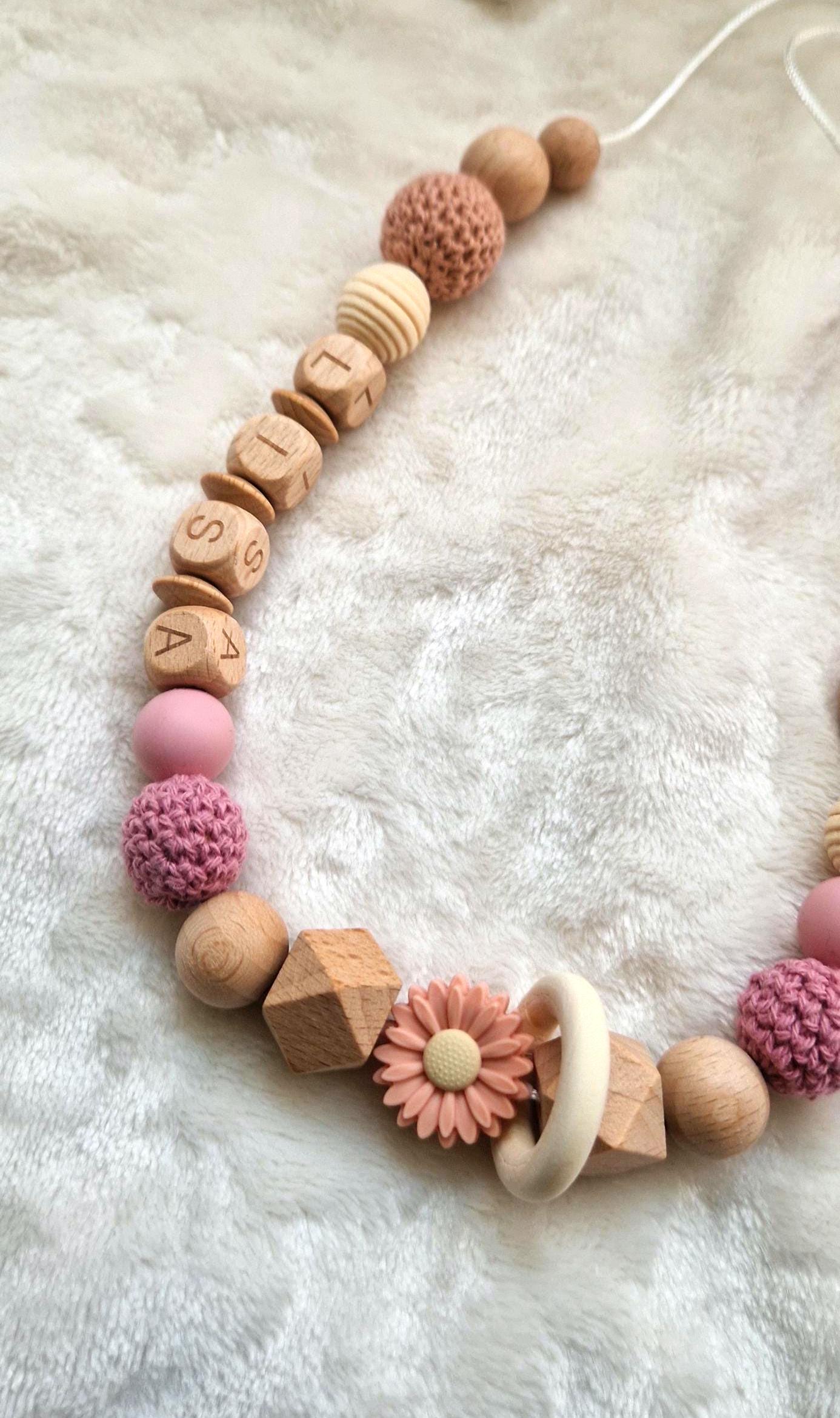 Stillkette mit Namen | Personalisierte Baby Stillkette | Babygeschenk zur Geburt | Geschenke für Mamas | Liebevoll handgefertigt & BPA-frei