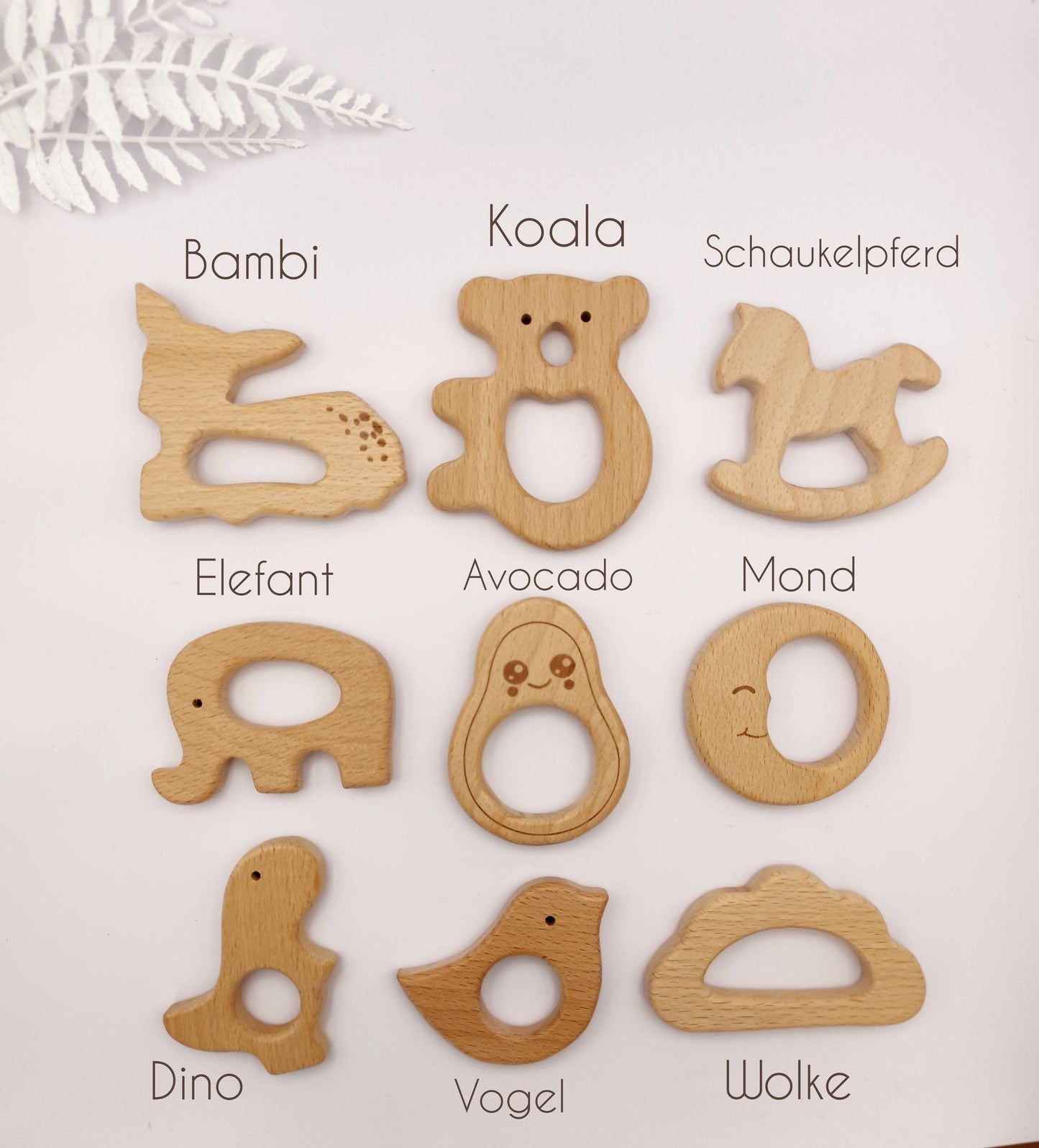 Handgefertigter Greifling - aus Holz & Silikon - Babyspielzeug zur Geburt und Taufe - Geschenk für Neugeborene - Motorikspielzeug Baby