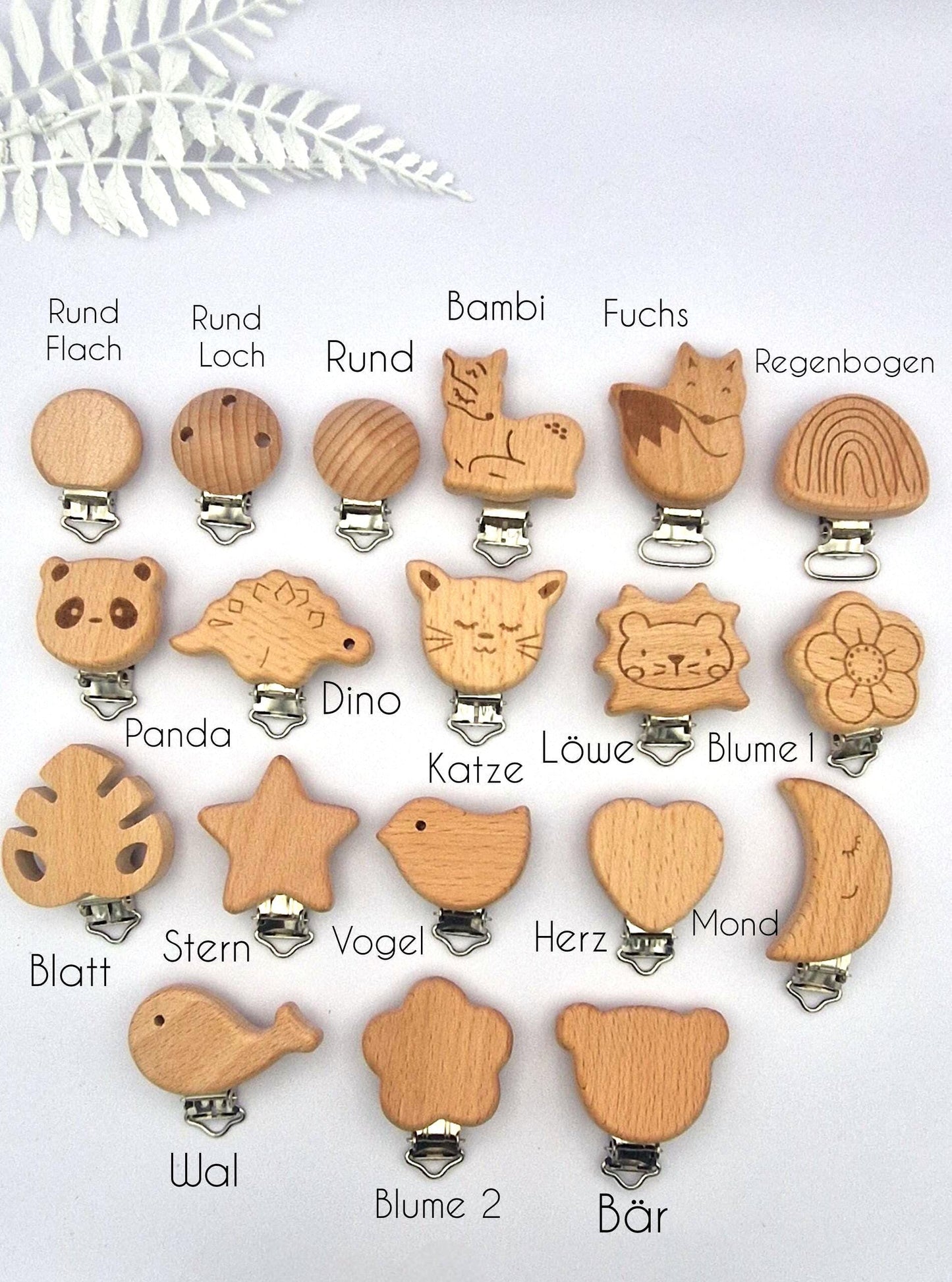 Personalisierte Kinderwagenkette mit Namen, blau-weiß | Babygeschenk zur Geburt & Taufe | Handgefertigte Kinderwagenkette aus Holz und Silikon
