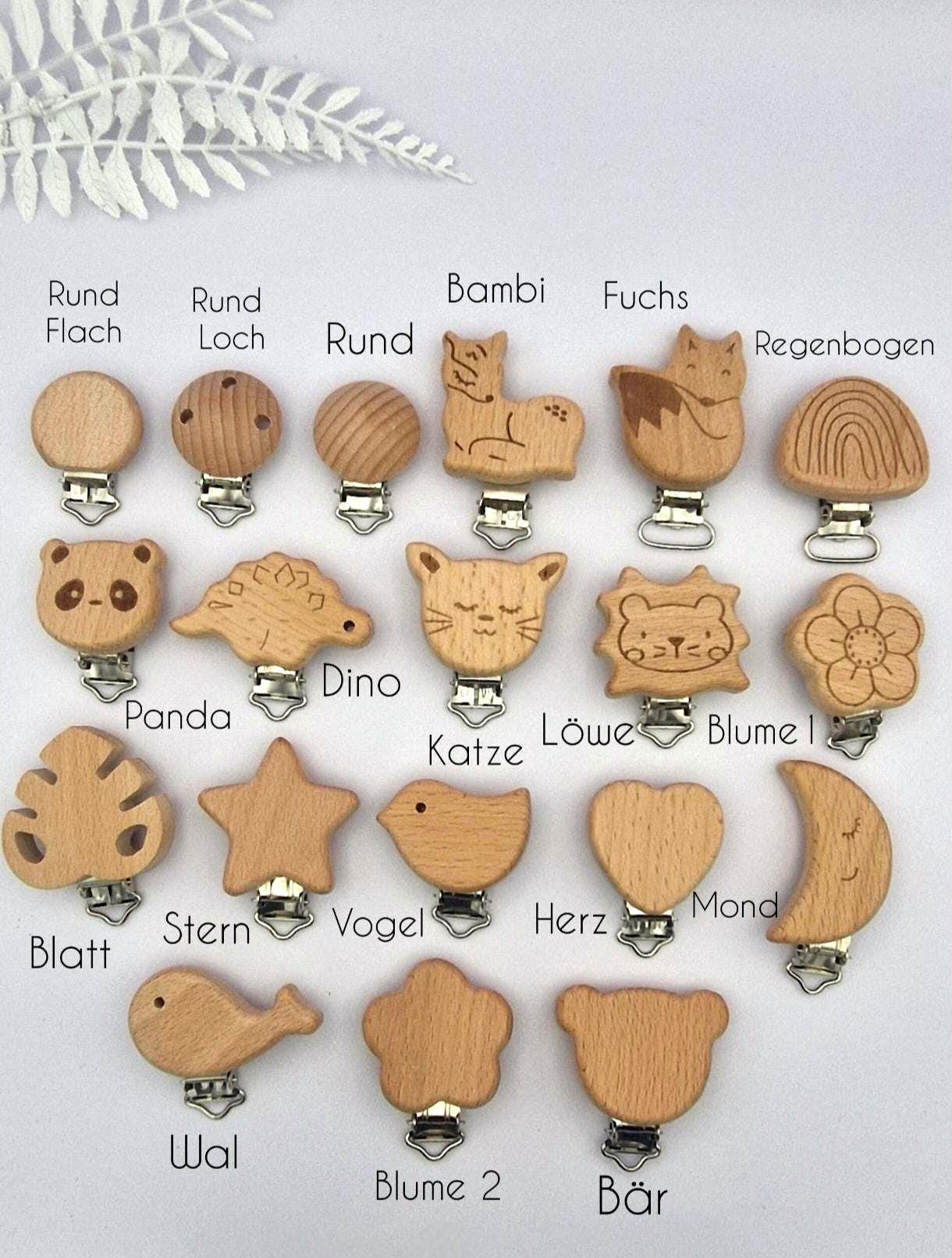 Baby Geschenkset Personalisiert Beige – Schnullerkette mit Namen & Greifling – Geschenk zur Geburt, Taufgeschenk, Babygeschenk Mädchen Junge