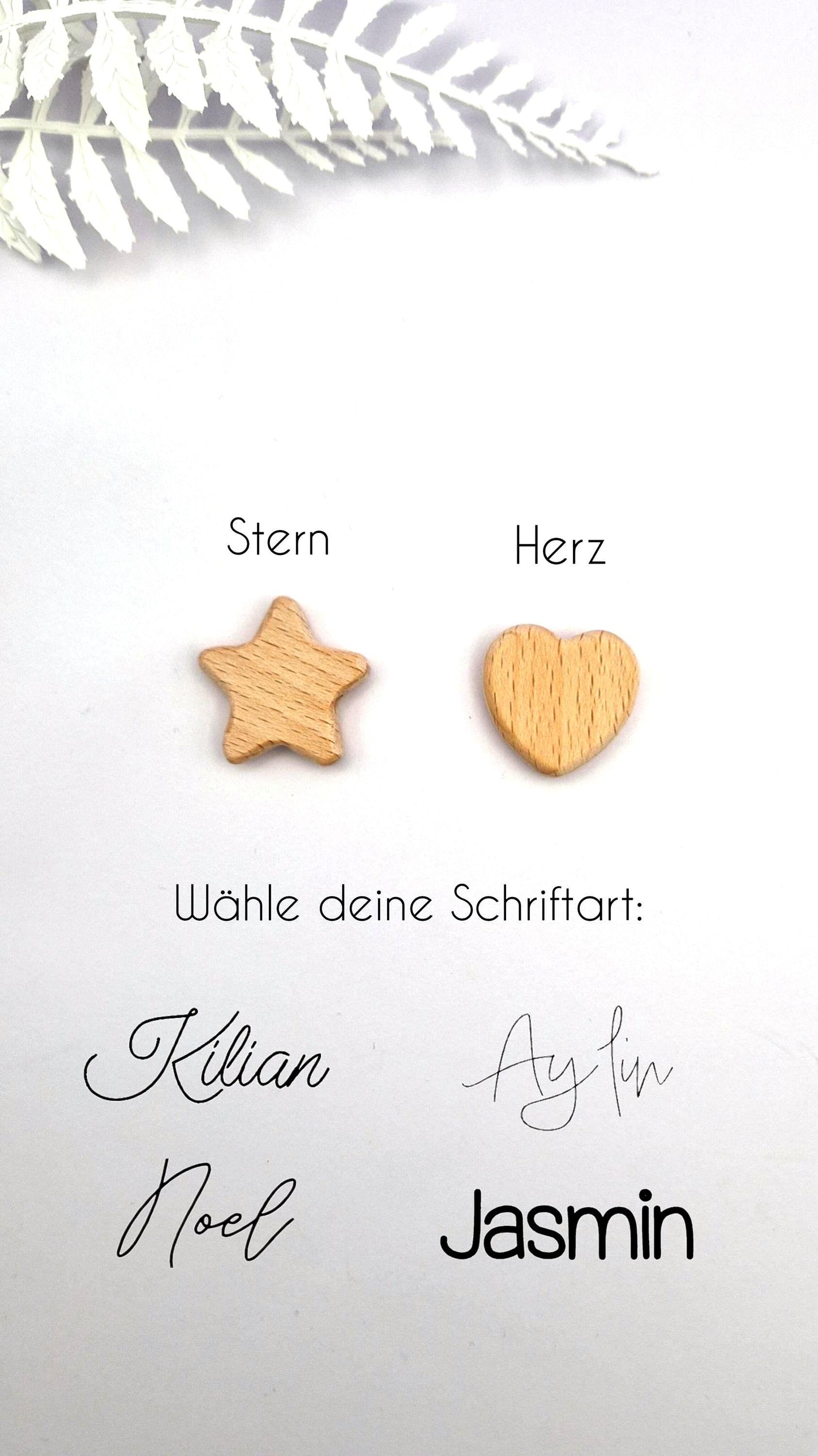 Personalisierte Schnullerkette mit Namen | Pastellgrün | Babygeschenk zur Geburt & Taufe | Handgefertigtes Babygeschenk BPA-frei | Namensgravur