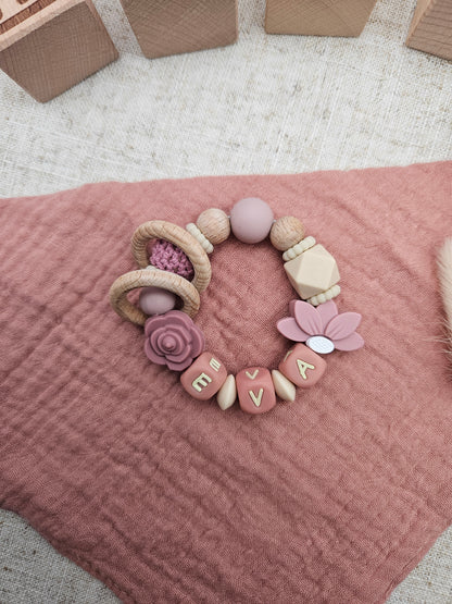 Personalisierter Greifling mit Namen – Baby Mädchen