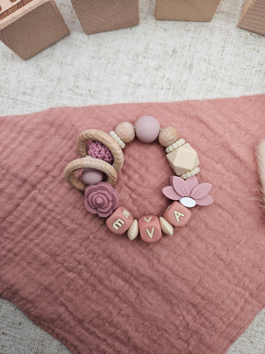 Personalisierter Greifling mit Namen – Baby Mädchen