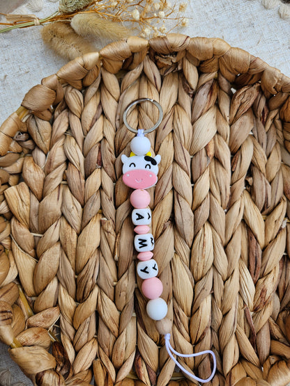 Schlüsselanhänger mit Name | Personalisiert | Silikon Tier | Geschenk