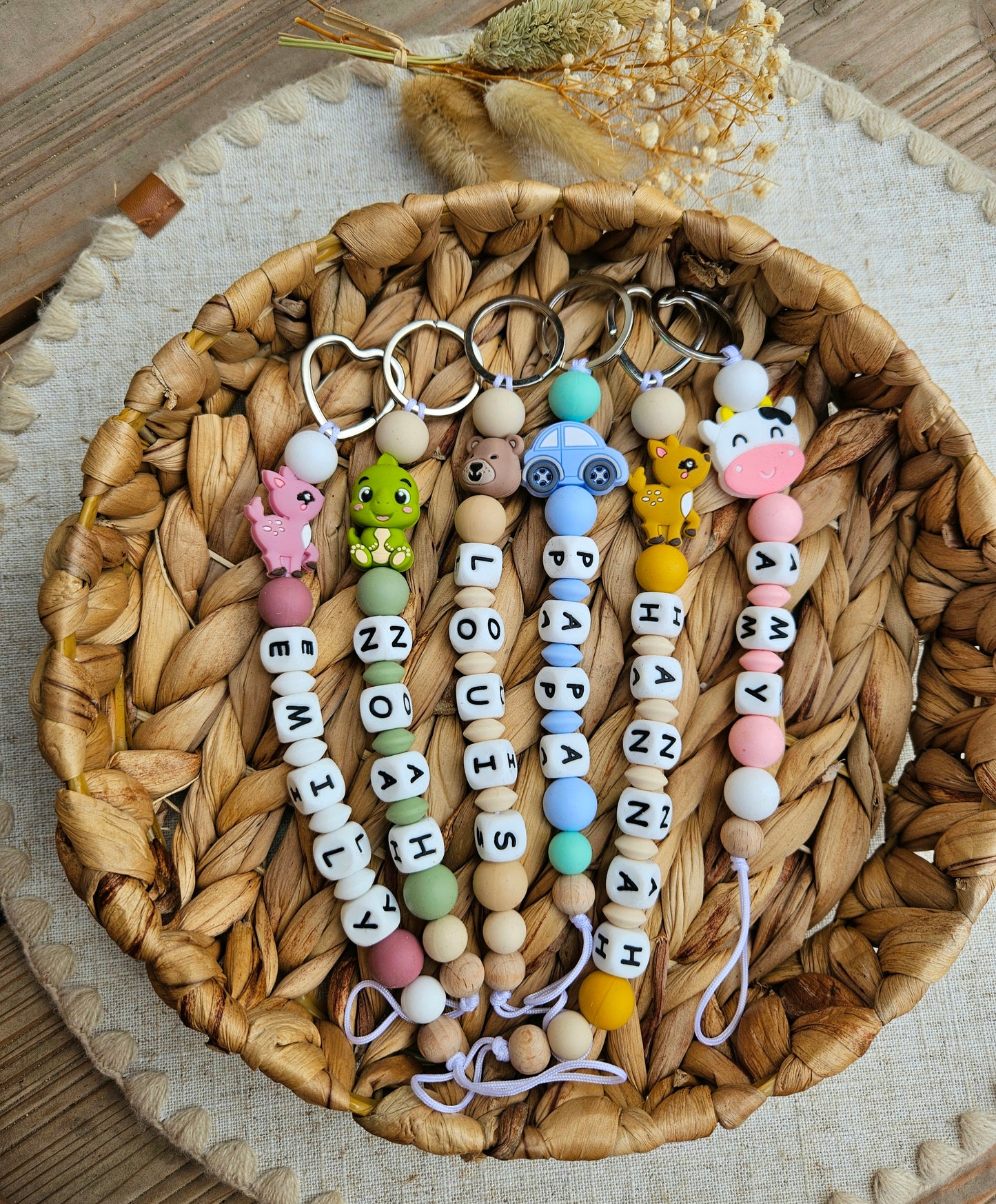 Schlüsselanhänger mit Name | Personalisiert | Silikon Tier | Geschenk