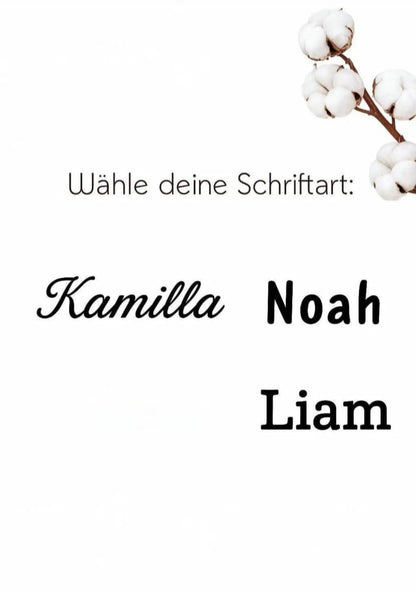 Personalisiertes Musselin Kapuzenhandtuch Baby – Name bestickt – Geschenk Geburt, Taufe