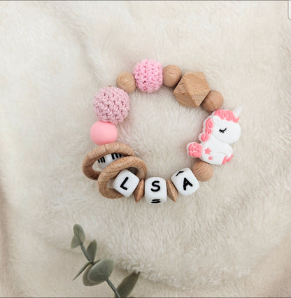 Baby Greifling individuell mit Tiermotiv – Handgemacht, BPA-frei & sicher