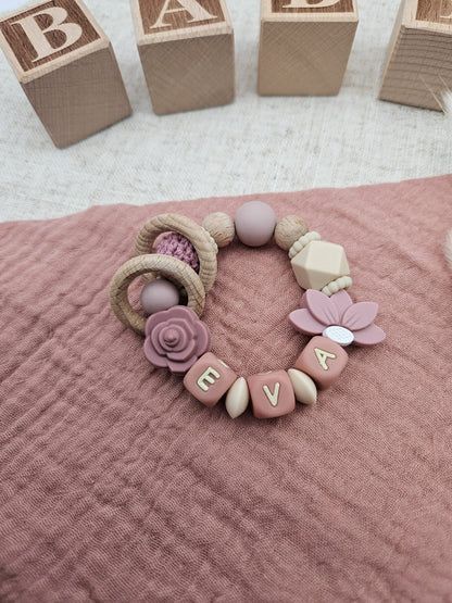 Personalisierter Greifling mit Namen – Baby Mädchen