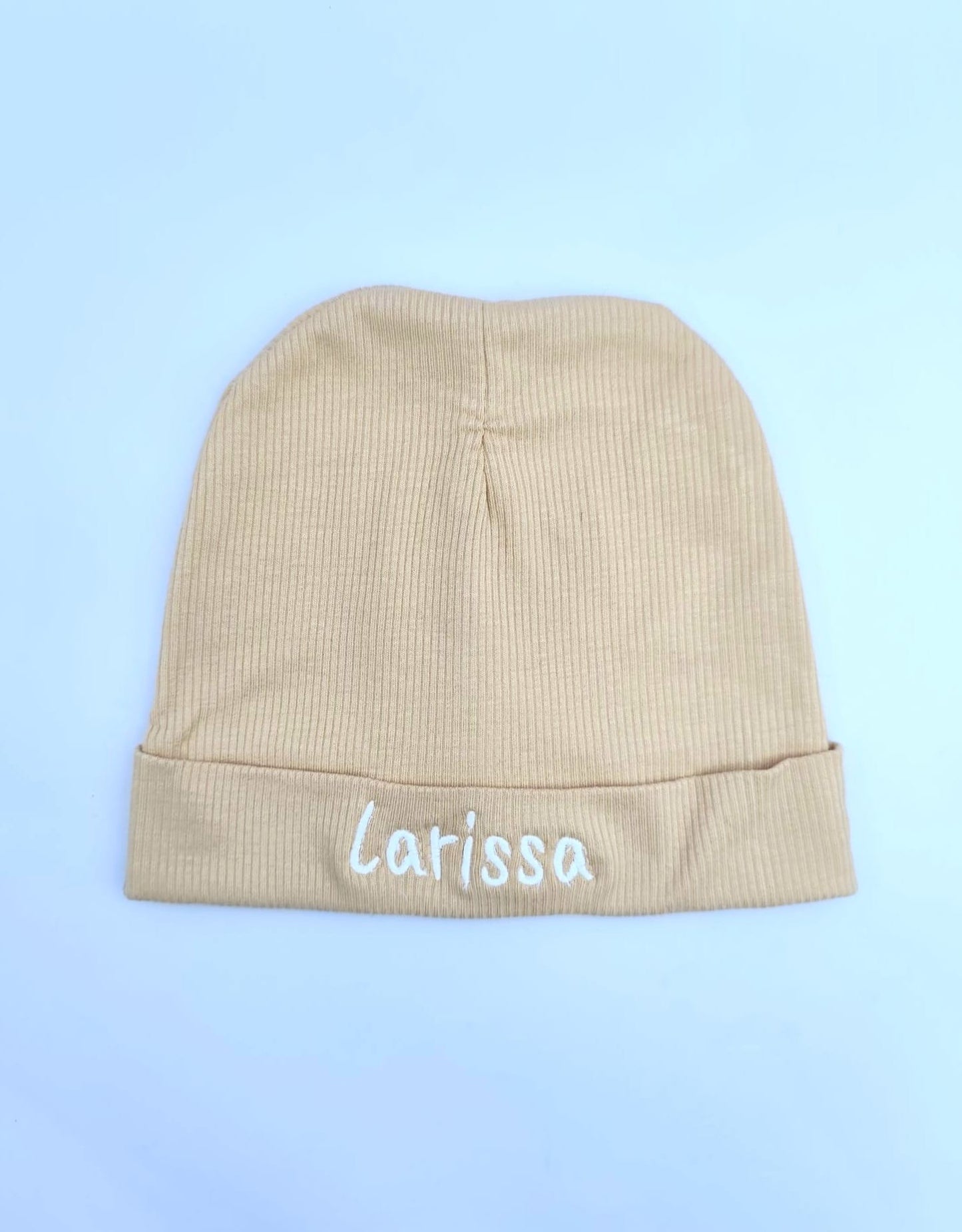 Personalisierte Babymütze – Bestickte Babymütze aus reiner Baumwolle, inkl. gratis Fäustlinge, Ideales Babygeschenk zur Geburt und Taufe