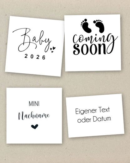 Baby Body mit Text aus 100 % Baumwolle – bestickt mit Namen oder Text
