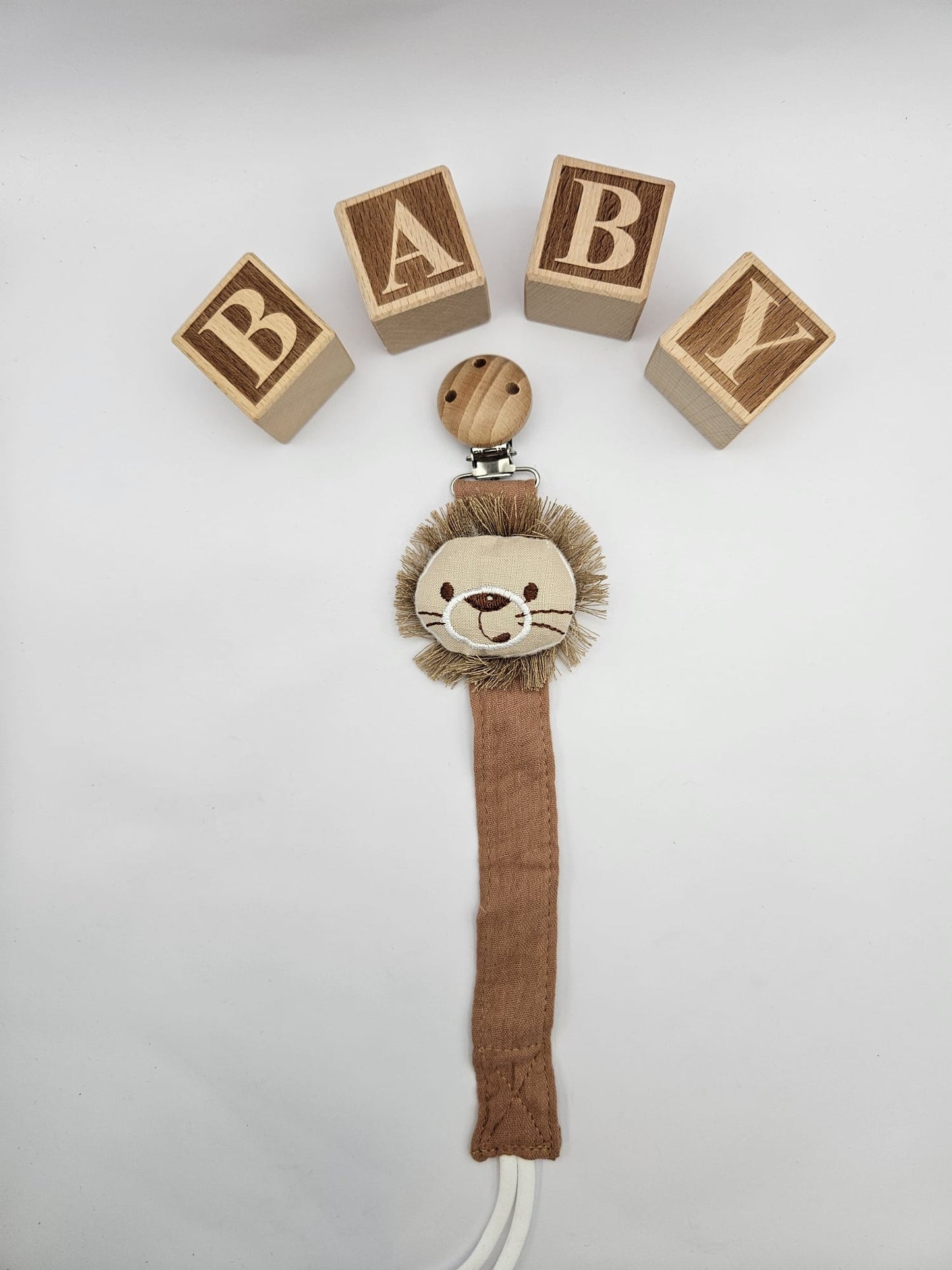 Individuelle Schnullerkette für Babys – Tiermotive & Namensbestickung