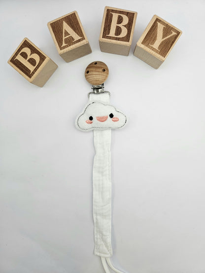Individuelle Schnullerkette für Babys – Tiermotive & Namensbestickung