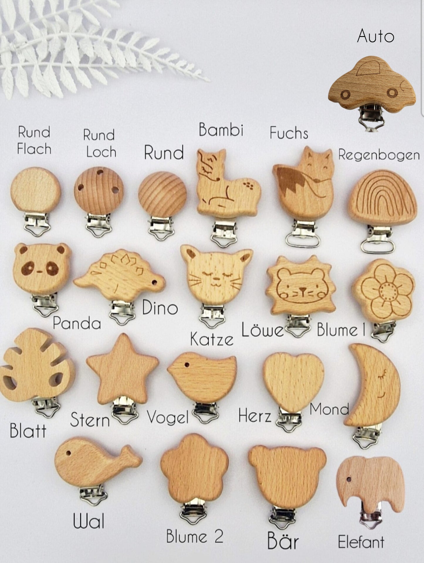 Personalisierte Schnullerkette mit Namen – Beige Schnullerkette mit Bär aus Silikon & Holz | Babygeschenk