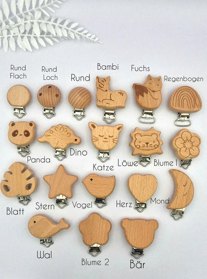 Personalisierte Schnullerkette mit Namen | Holz & Silikon | Geschenk zur Geburt, Taufe, Babyparty | liebevoll handgefertigt in Österreich