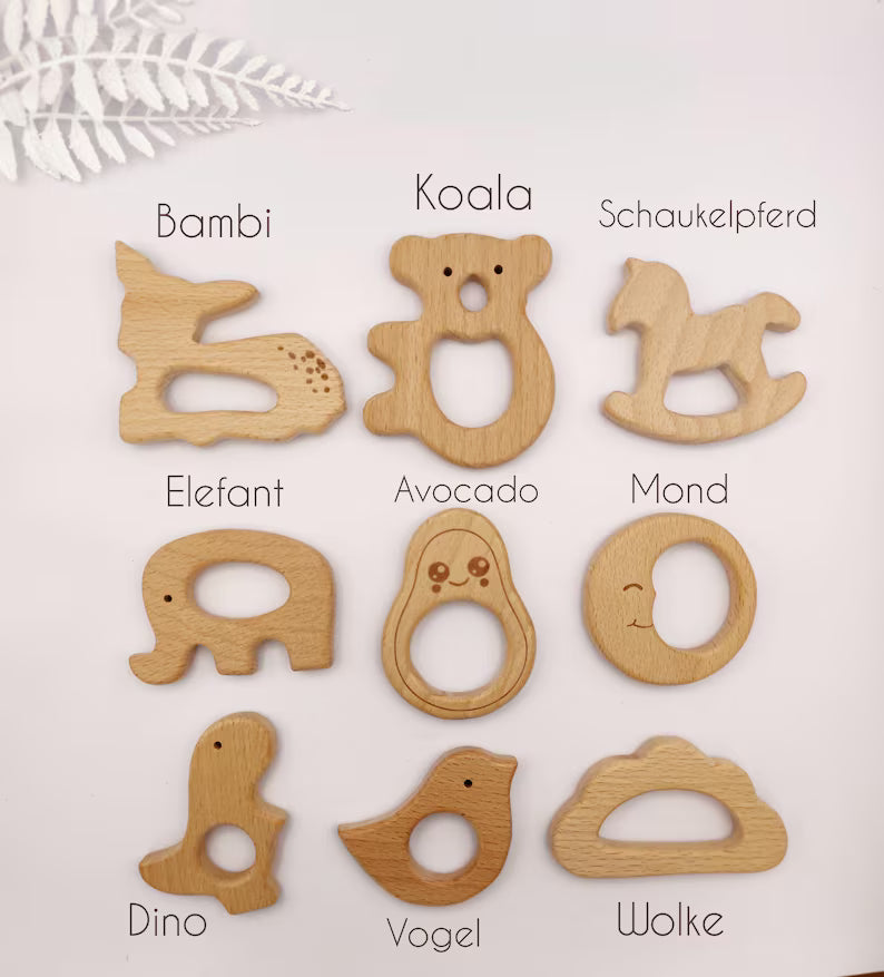 Baby Geschenkset Personalisiert Grün – Schnullerkette mit Namen & Greifling – Geburtsgeschenk, Taufgeschenk, Babygeschenk Mädchen Junge