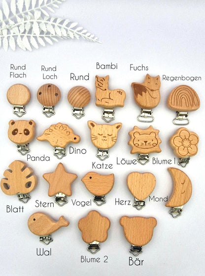 Personalisierte Schnullerkette mit Namen | Pastellgrün | Babygeschenk zur Geburt & Taufe | Handgefertigtes Babygeschenk BPA-frei | Namensgravur