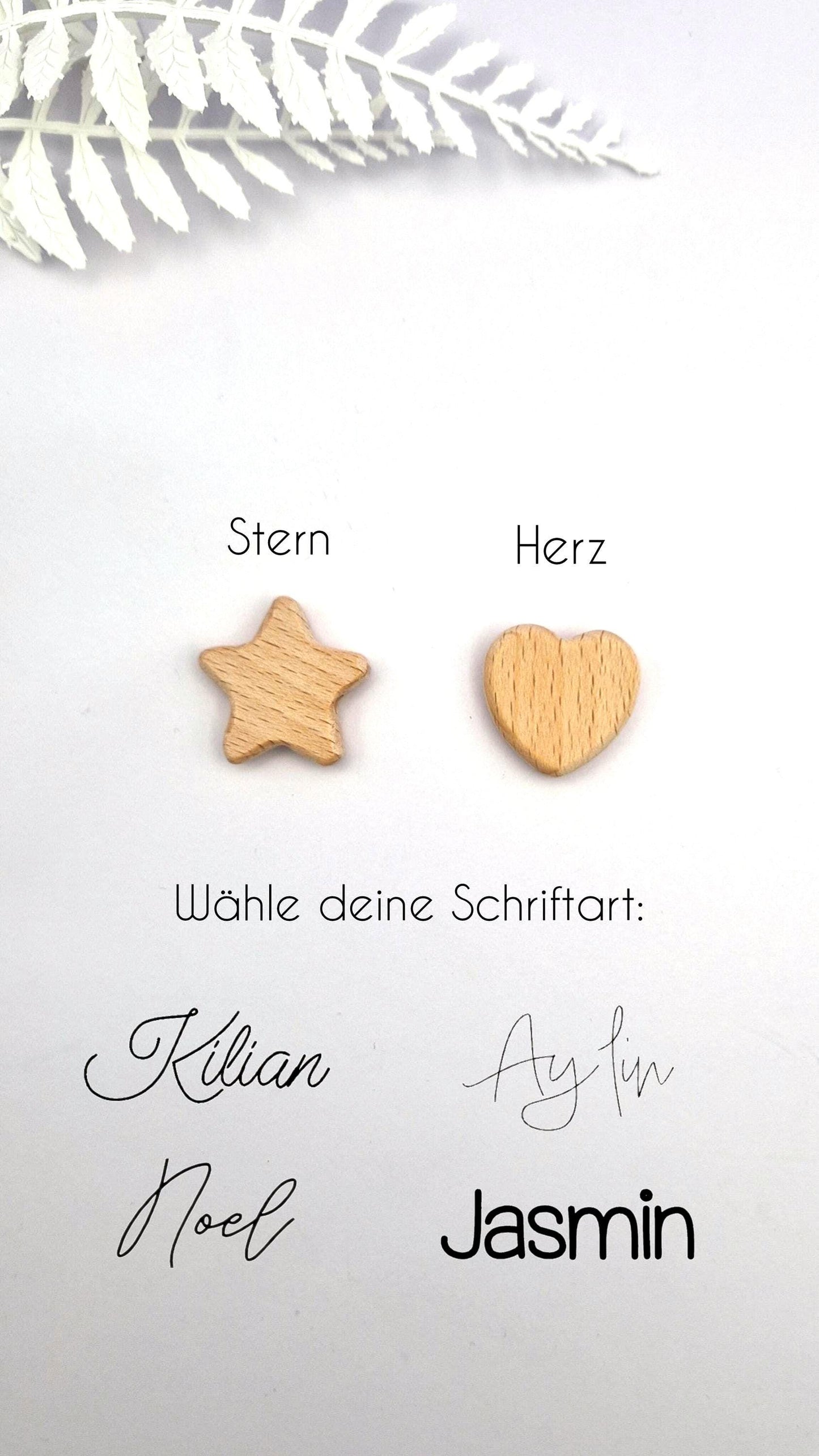 Personalisierte Schnullerkette mit Namen | Altrosa | Babygeschenk zur Geburt und Taufe | Handgefertigter Schnullerhalter BPA-frei | Mit Namensgravur