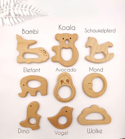 Personalisiertes Baby Geschenkset mit Gravur – Schnullerkette mit Namen & Greifling im Marmor-Design – Geschenk zur Geburt, Taufe, Babyparty