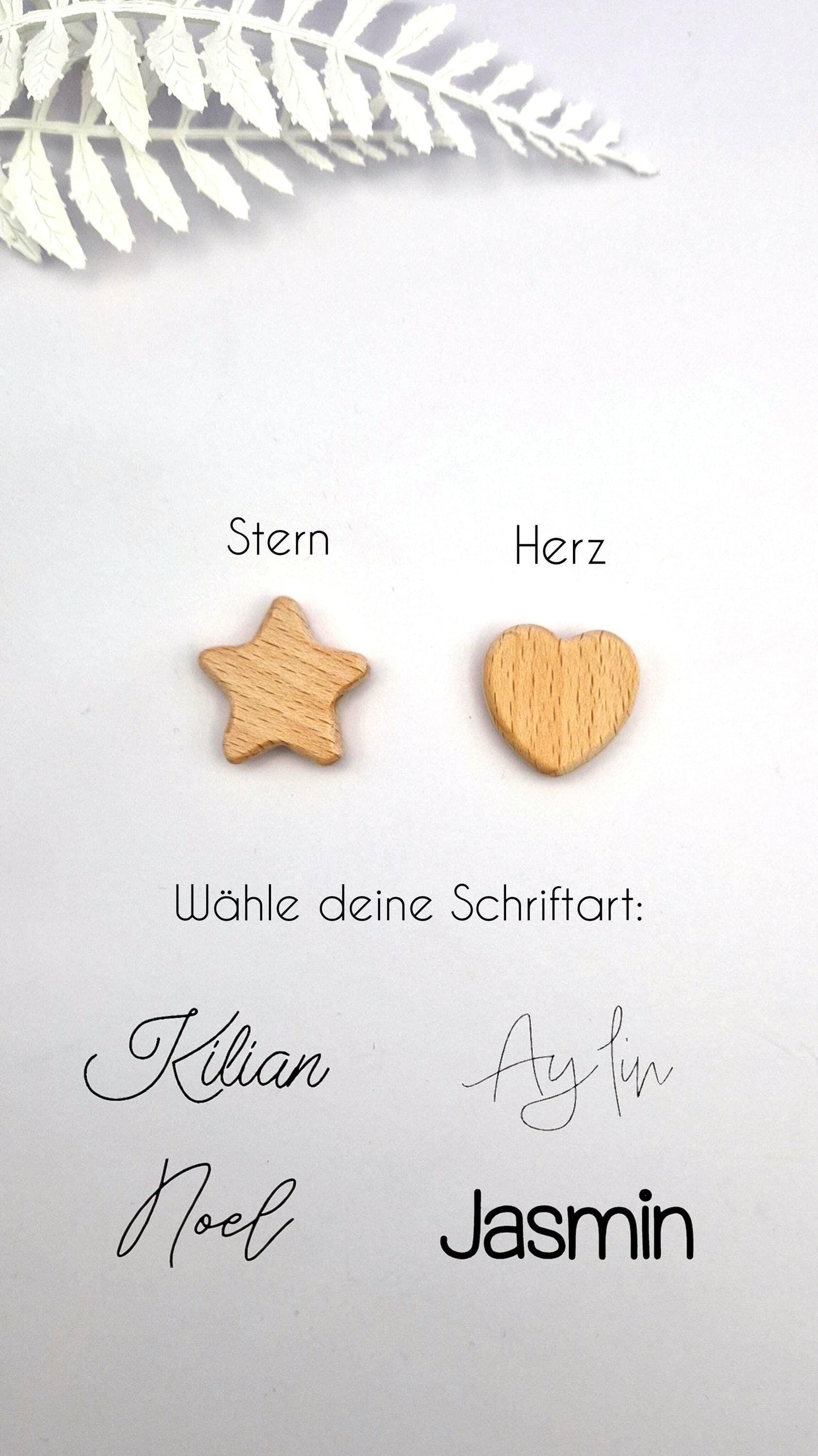 Personalisierte Pastell Schnullerkette mit Namen | Handgefertigt | Babygeschenk zur Geburt, Taufe oder Babyparty | Gravierter Schnullerhalter | BPA-frei